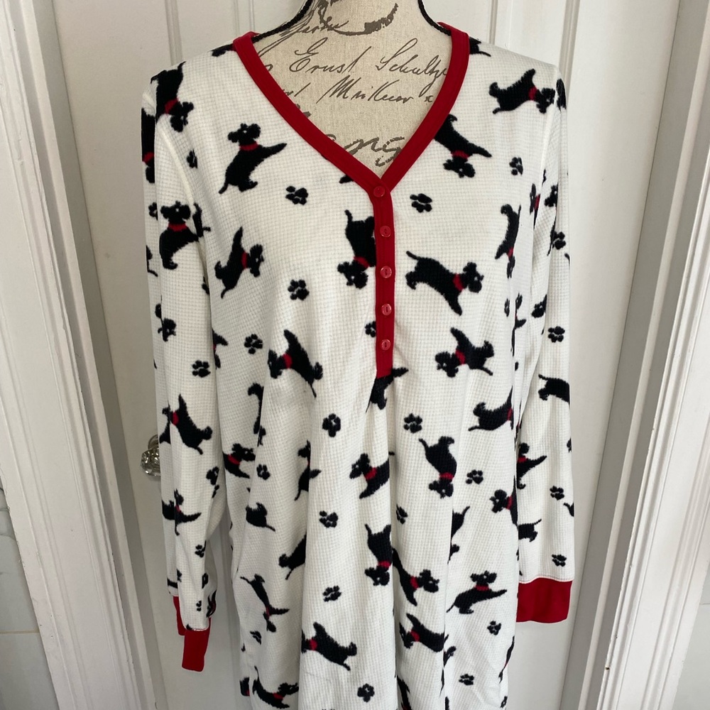 Flannel Yorkie Night Gown